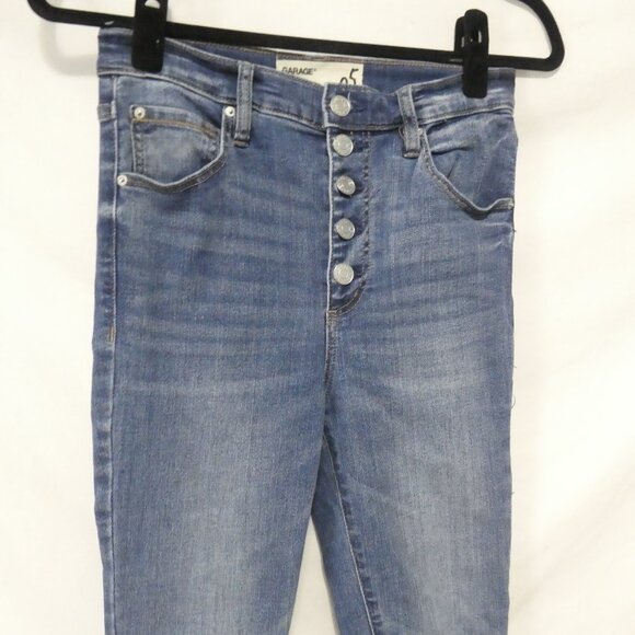 GARAGE - Ultra High Rise | size 5 | High Waisted Button Fly Slim Jeans | NWOT - Picture 6 of 16